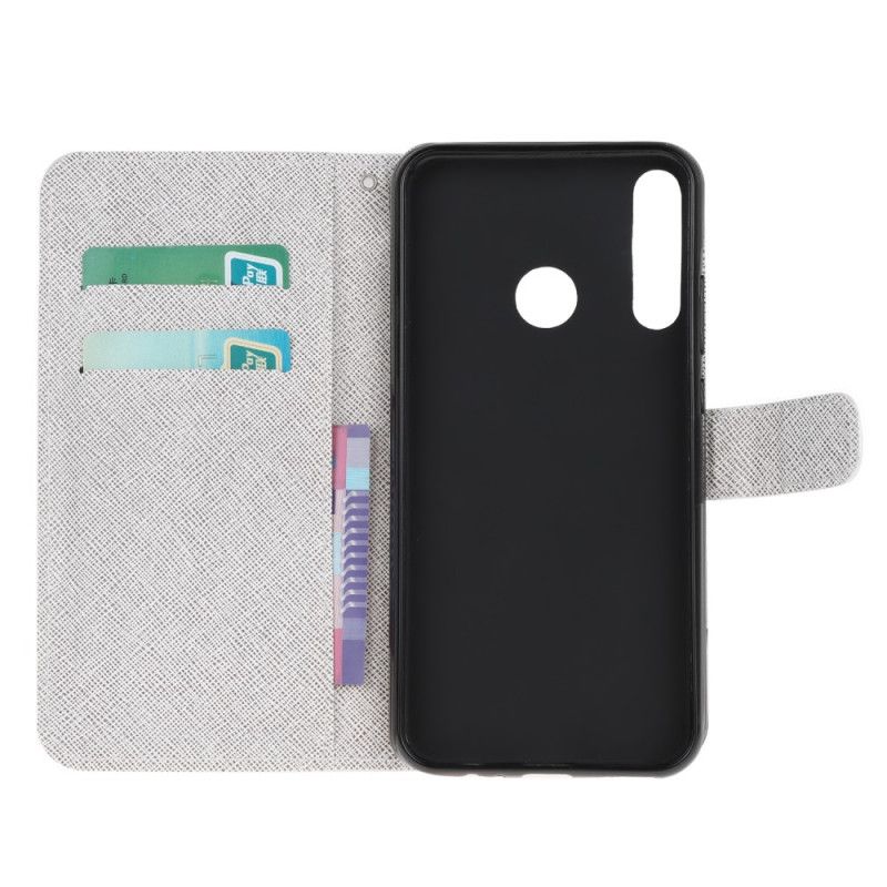 Etui Folio Huawei Y6p Piórko Ze Stringami Etui Ochronne