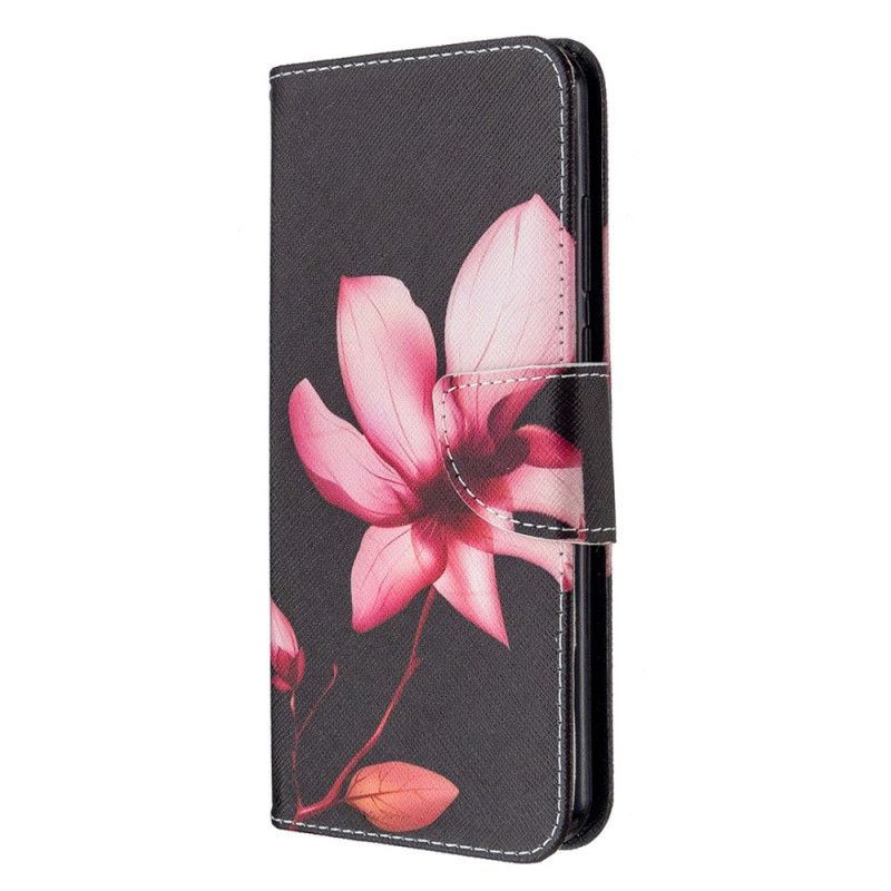 Etui Folio Huawei Y6p Różowy Kwiat Etui Ochronne