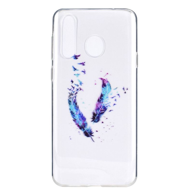 Etui Huawei Y6p Przezroczyste Pióra