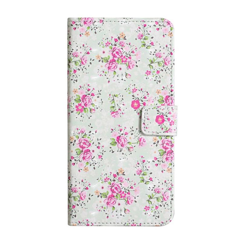 Skórzany Futerał Huawei Y6p Etui na Telefon Liberty Design Flowers