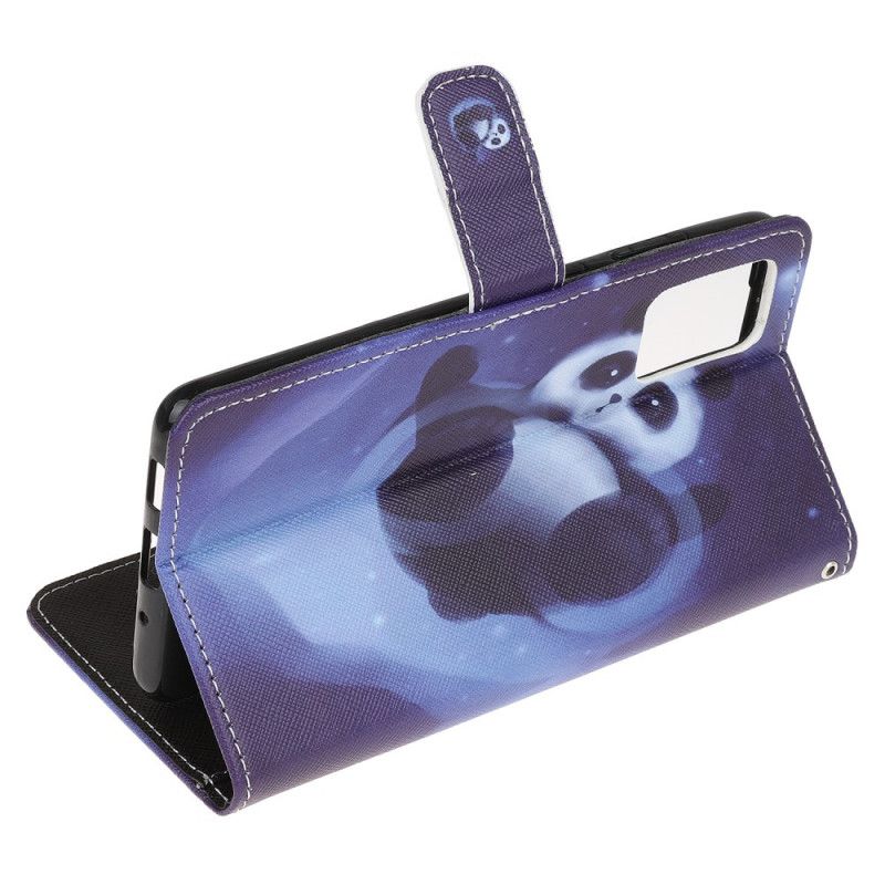 Etui Folio Samsung Galaxy Note 20 Przestrzeń Panda Ze Stringami Etui Ochronne