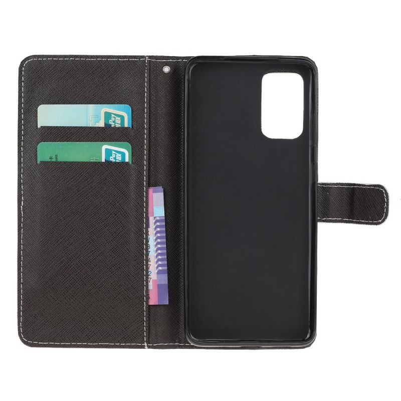 Etui Folio Samsung Galaxy Note 20 Przestrzeń Panda Ze Stringami Etui Ochronne