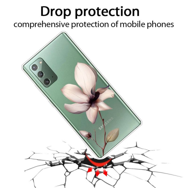 Etui Samsung Galaxy Note 20 Premium Kwiatowy Etui Ochronne