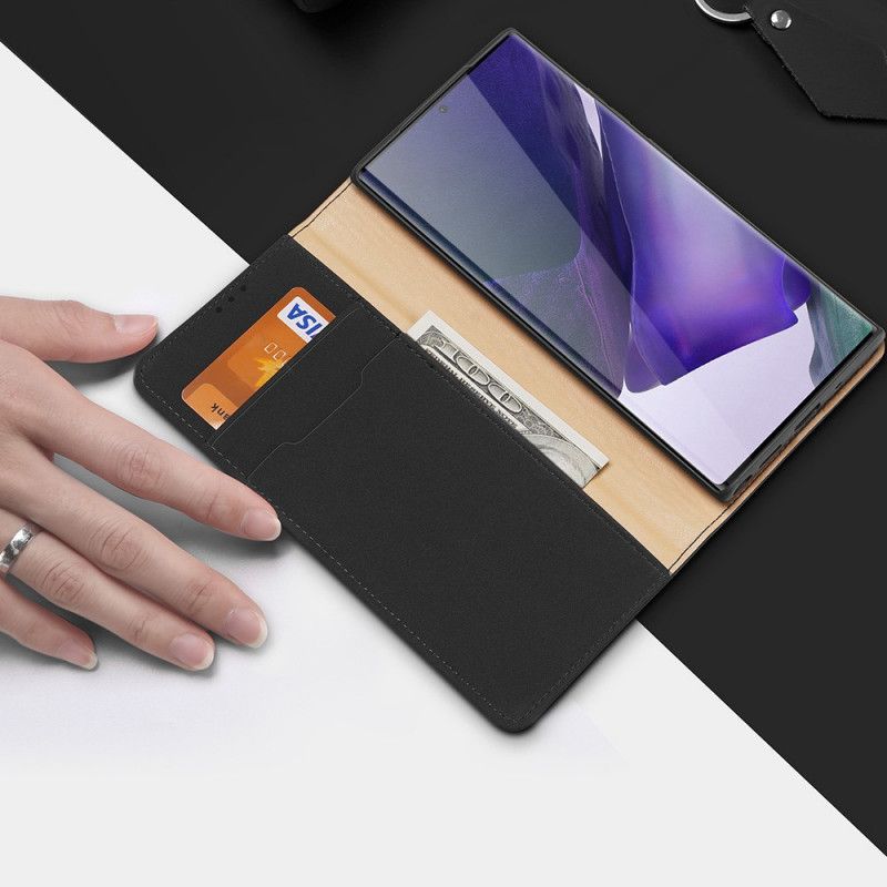 Flip Kotelot Samsung Galaxy Note 20 Czerwony Czarny Seria Życzeń Dux-Ducis
