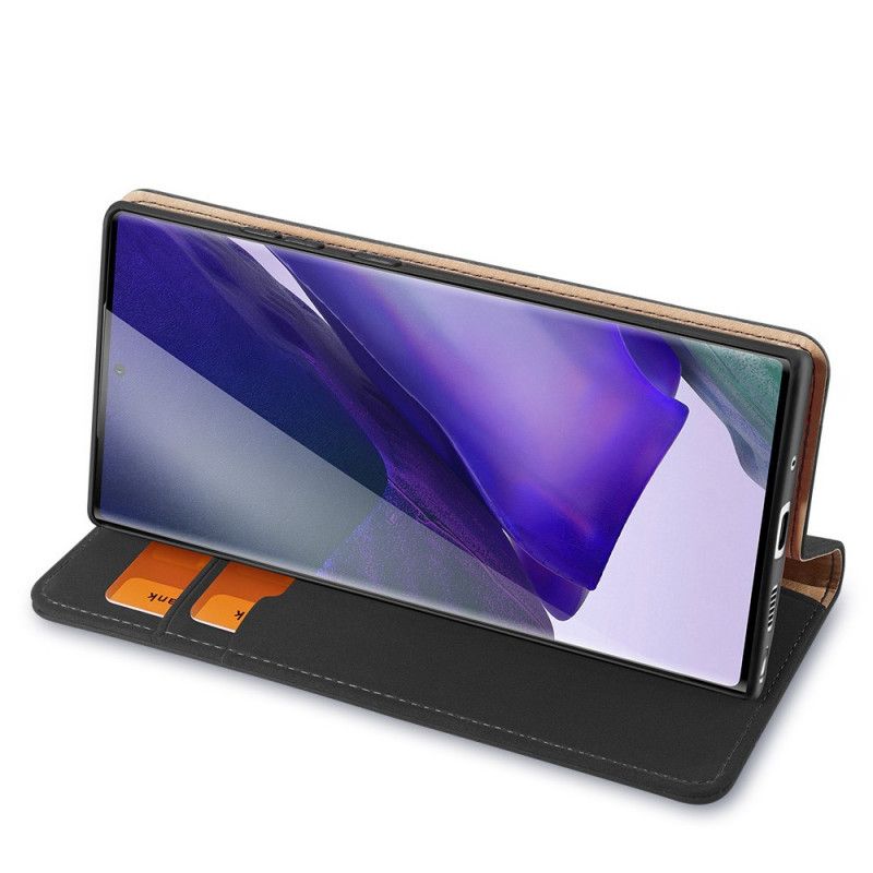 Flip Kotelot Samsung Galaxy Note 20 Czerwony Czarny Seria Życzeń Dux-Ducis