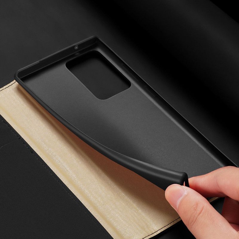 Flip Kotelot Samsung Galaxy Note 20 Czerwony Czarny Seria Życzeń Dux-Ducis