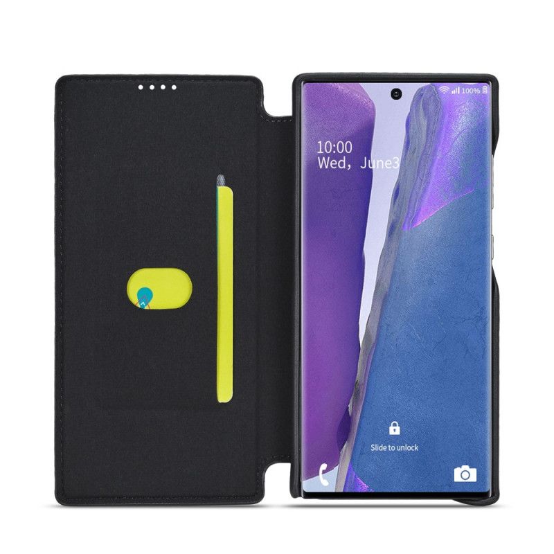Flip Kotelot Samsung Galaxy Note 20 Szary Czarny Lc.Imeeke Efekt Skóry