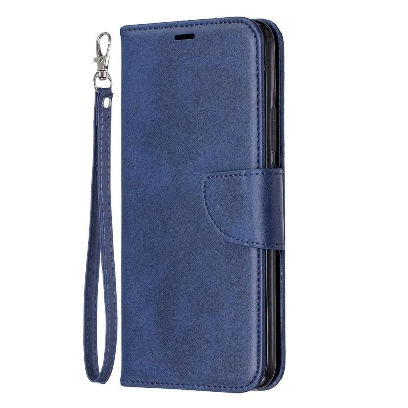 Etui Folio Huawei P Smart Z Czerwony Czarny Efekt Skóry Premium Z Paskiem Etui Ochronne