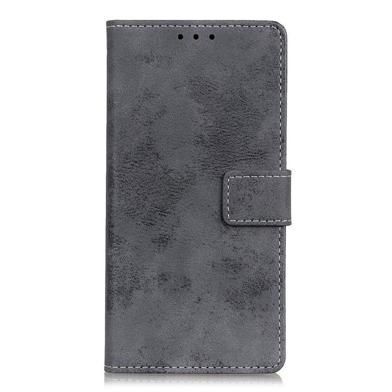 Etui Folio Huawei P Smart Z Granatowy Szary Efekt Skóry W Stylu Vintage Etui Ochronne