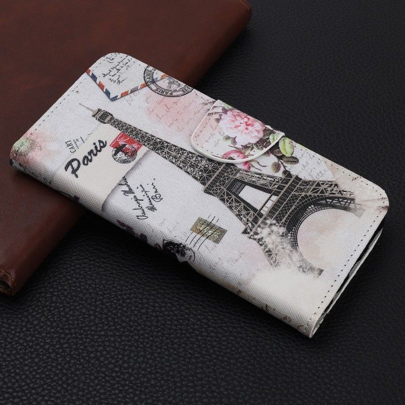 Etui Folio Huawei P Smart Z Wieża Eiffla W Stylu Retro Etui Ochronne