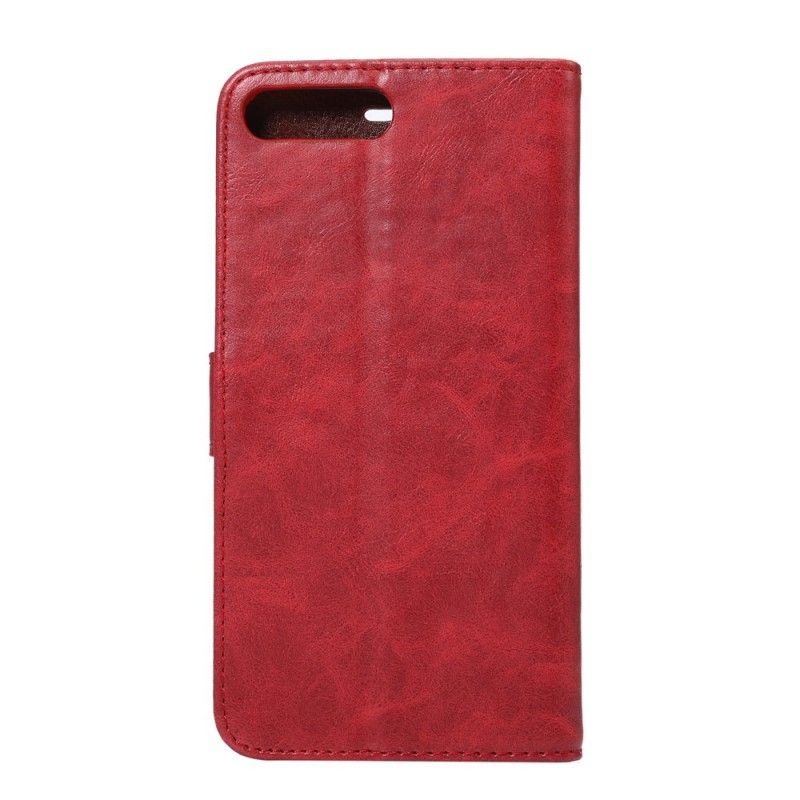 Etui Folio iPhone 7 Plus / 8 Plus Czerwony Czarny Efekt Skóry Retro Etui Ochronne