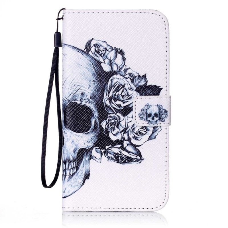 Etui Folio iPhone 7 Plus / 8 Plus Kwiatowa Czaszka Etui Ochronne