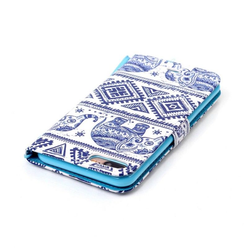 Etui Folio iPhone 7 Plus / 8 Plus Plemienne Słonie