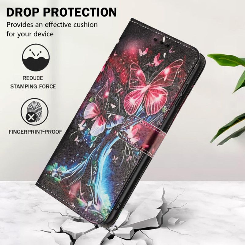 Etui Folio Do Oppo Reno 14 Pro 5g Drzewo Motyli