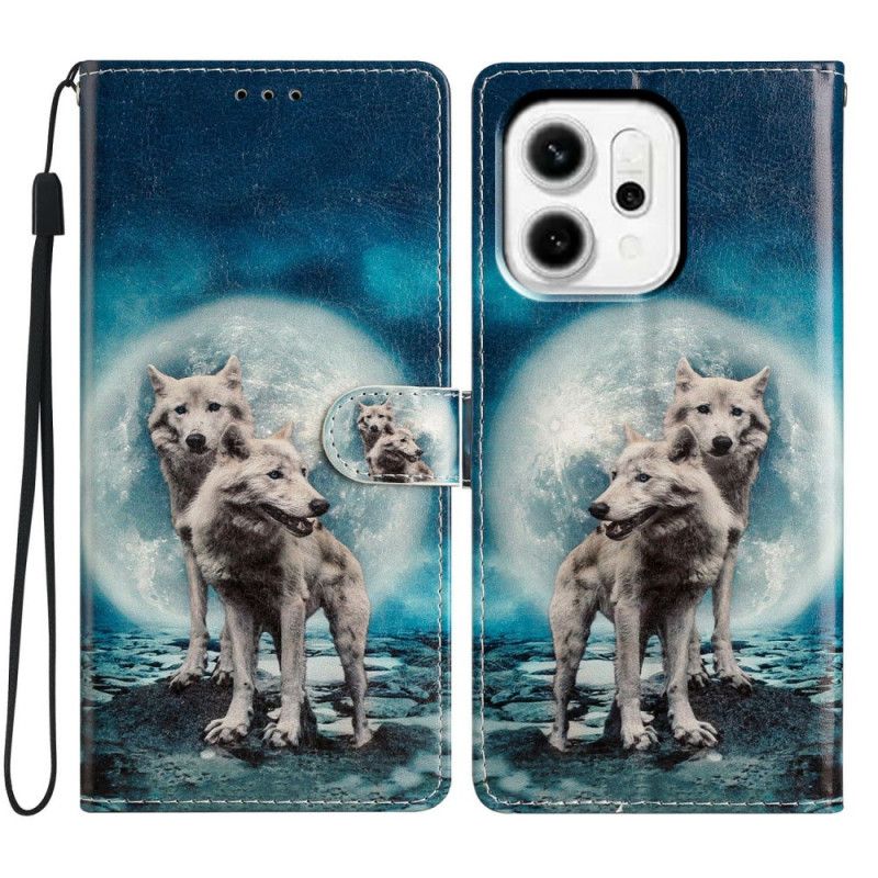 Etui Folio Do Oppo Reno 14 Pro 5g Dwa Wilki