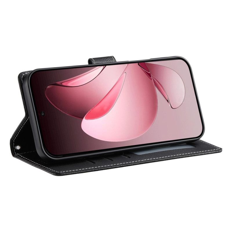 Etui Folio Do Oppo Reno 14 Pro 5g Gładki Zamsz Z Efektem Skóry