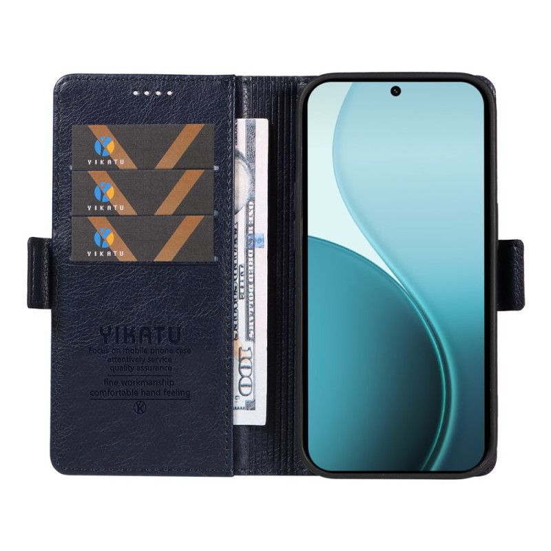 Etui Folio Do Oppo Reno 14 Pro 5g Yikatu Efekt Matowej Skóry