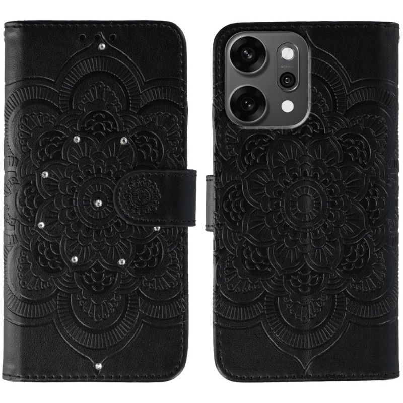 Etui Folio Oppo Reno 14 Pro 5g Mandala I Kryształki Etui Ochronne