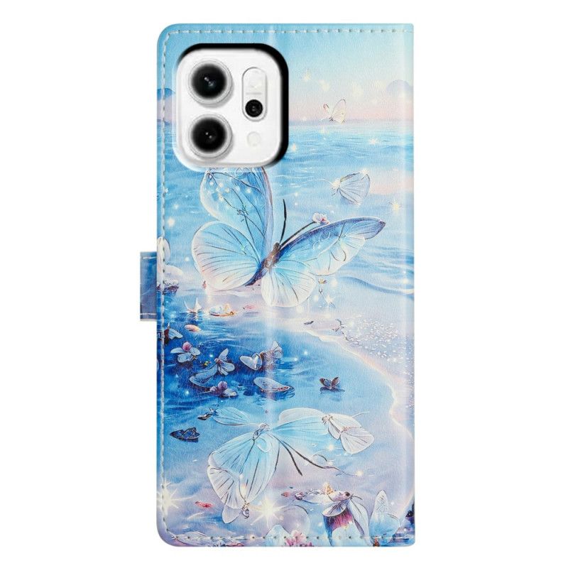 Etui Folio Oppo Reno 14 Pro 5g Motyl Oceaniczny Etui Ochronne