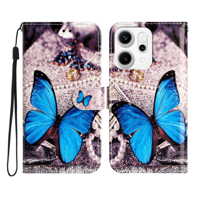 Etui Folio Oppo Reno 14 Pro 5g Niebieski Motyl Etui Ochronne