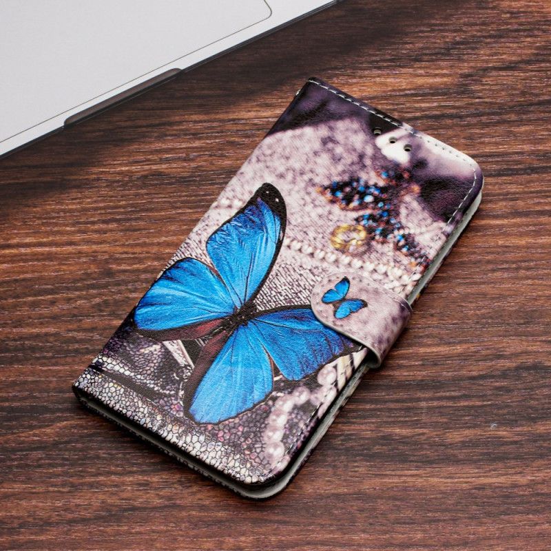 Etui Folio Oppo Reno 14 Pro 5g Niebieski Motyl Etui Ochronne