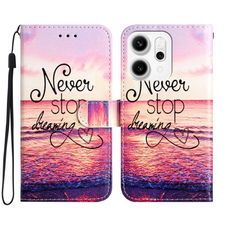 Etui Folio Oppo Reno 14 Pro 5g Nigdy Nie Przestawaj Marzyć Etui Ochronne