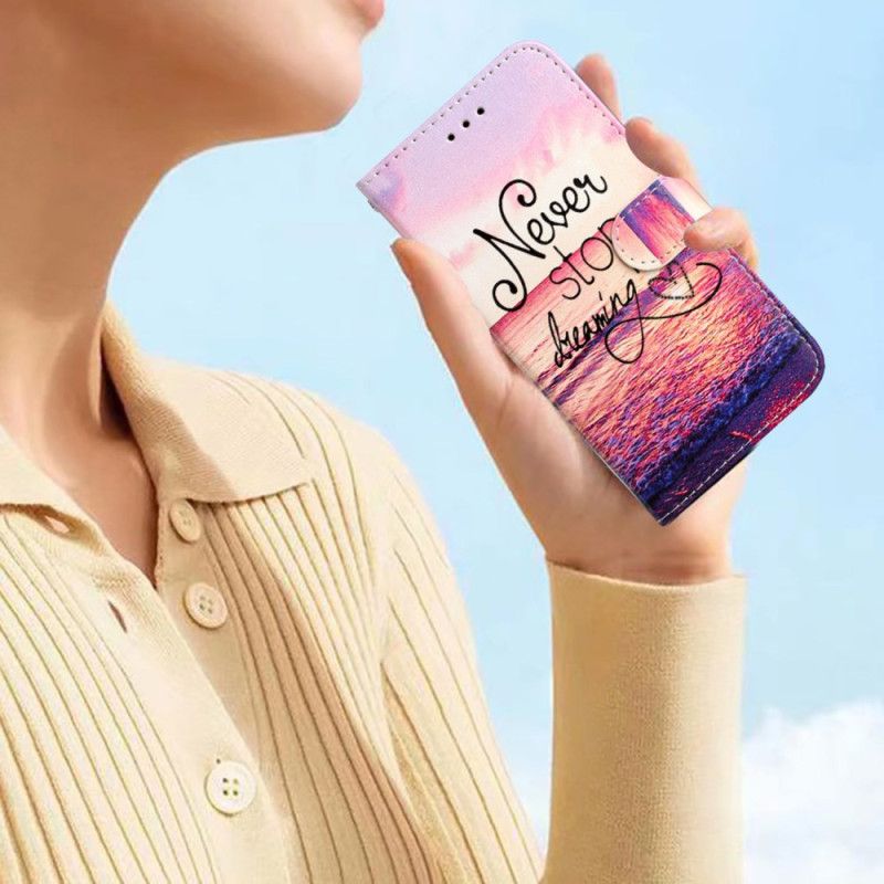 Etui Folio Oppo Reno 14 Pro 5g Nigdy Nie Przestawaj Marzyć Etui Ochronne