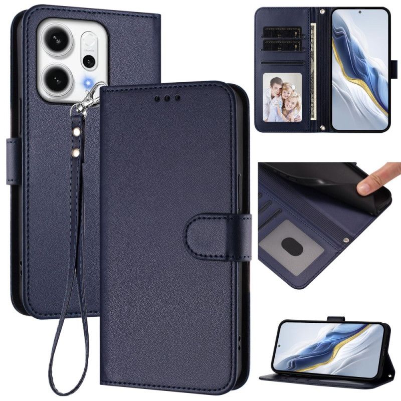 Etui Folio Oppo Reno 14 Pro 5g Portfel Z Paskiem Etui Ochronne