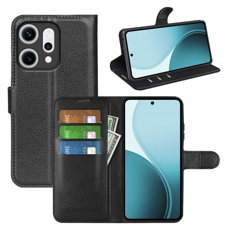 Etui Folio Oppo Reno 14 Pro 5g Skóra Ekologiczna Liczi