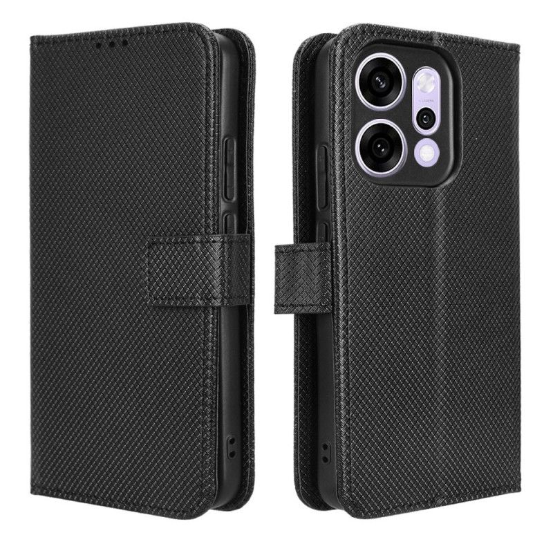Etui Folio Oppo Reno 14 Pro 5g Tekstura Diamentowa Etui Ochronne