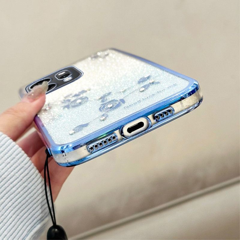 Futerały Oppo Reno 14 Pro 5g Etui Na Telefon Kwiaty Z Kryształkami