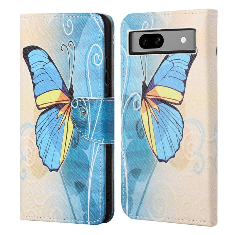 Obudowa Google Pixel 8a Etui Na Telefon Żółty I Niebieski Motyl