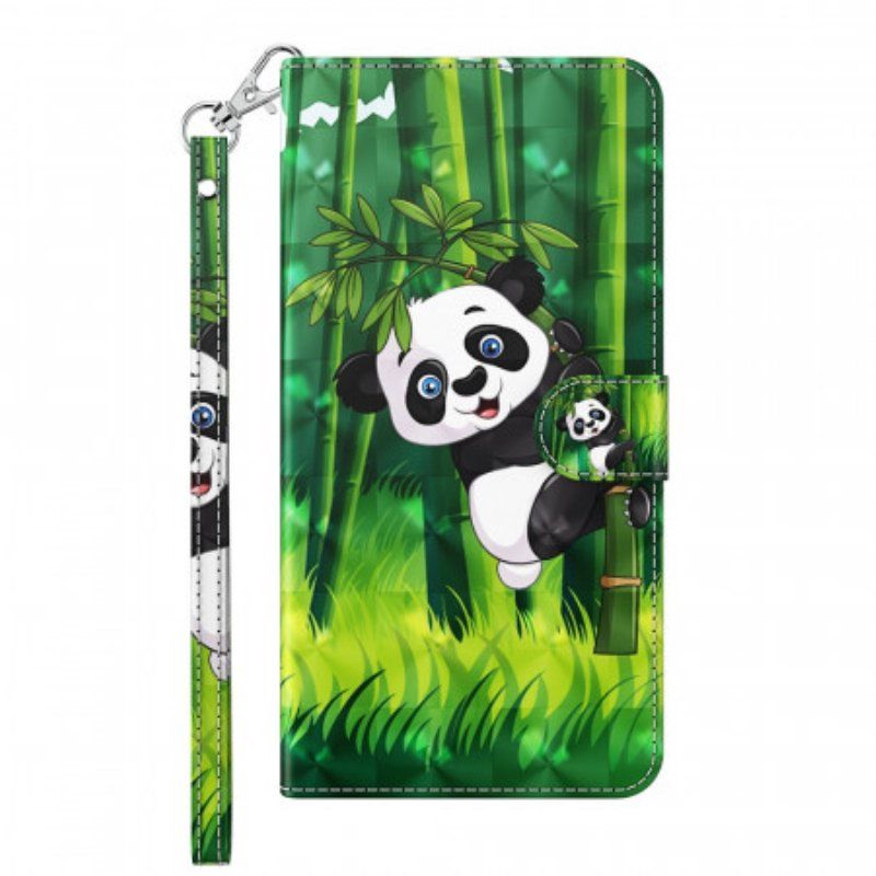 Skórzany Futerał do OnePlus Nord CE 2 5G Komiks Panda