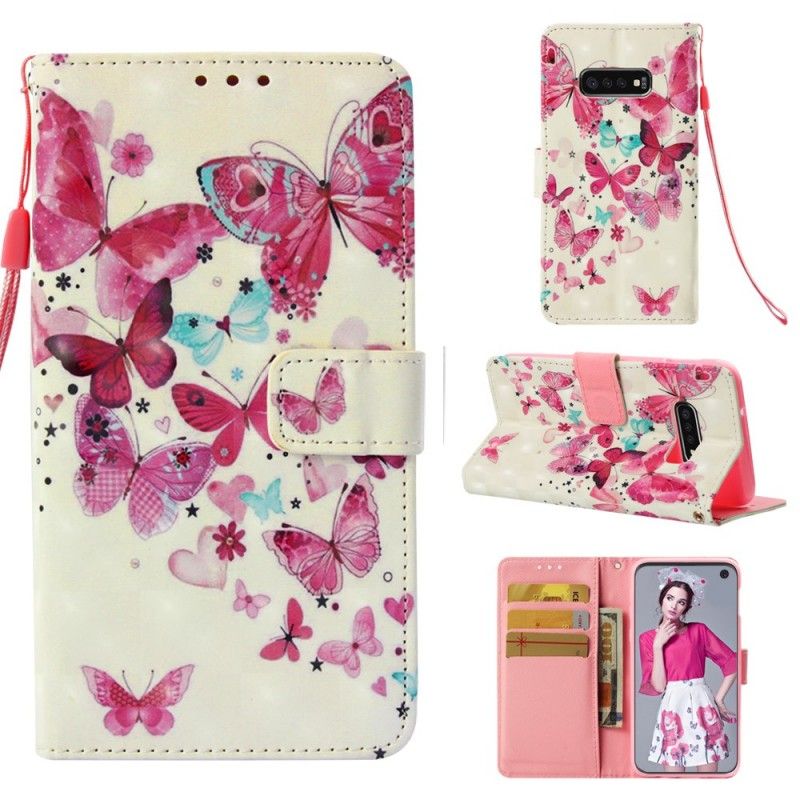 Etui Folio Samsung Galaxy S10e Lot Motyli Etui Ochronne