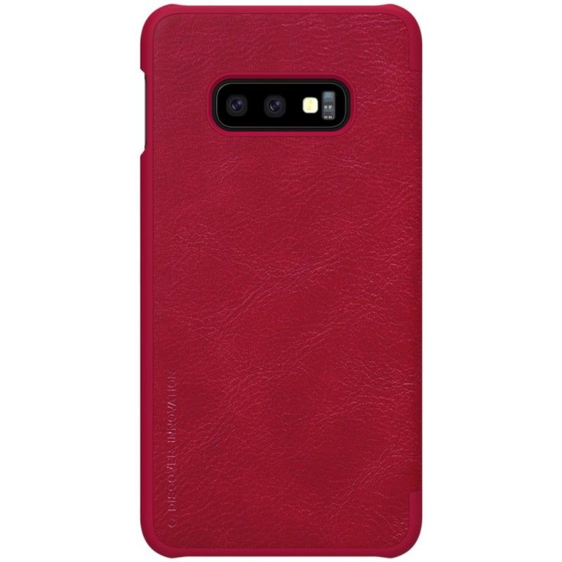 Flip Kotelot Samsung Galaxy S10e Czerwony Biały Seria Nillkin Qin