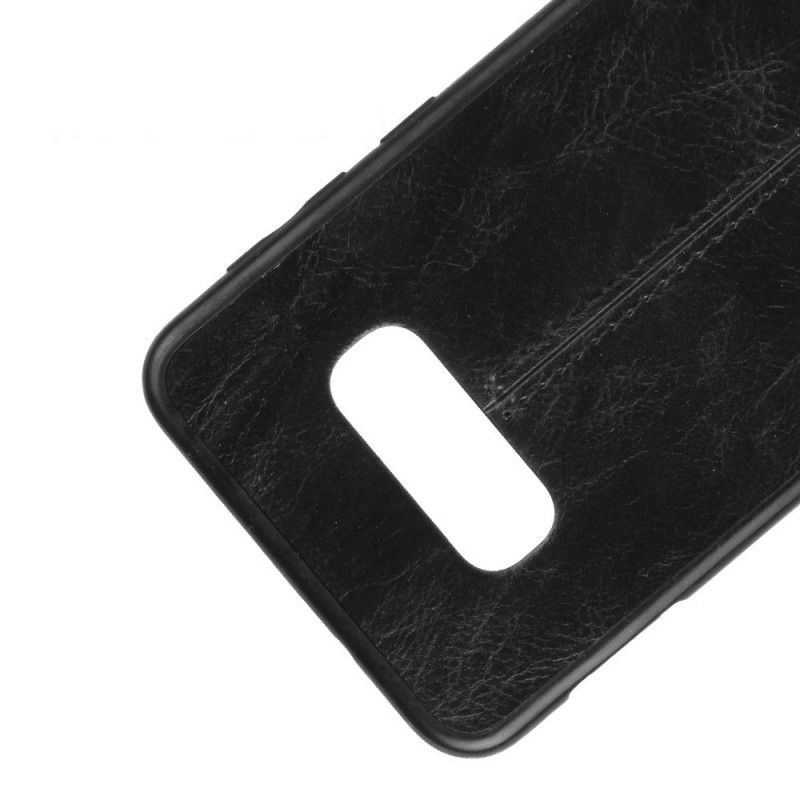 Futerały Samsung Galaxy S10e Czerwony Czarny Etui na Telefon Efekt Szytej Skóry
