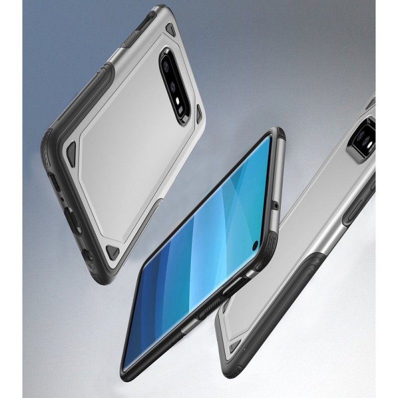 Futerały Samsung Galaxy S10e Różowe Złoto Ciemnoniebieski Efekt Metalu Premium