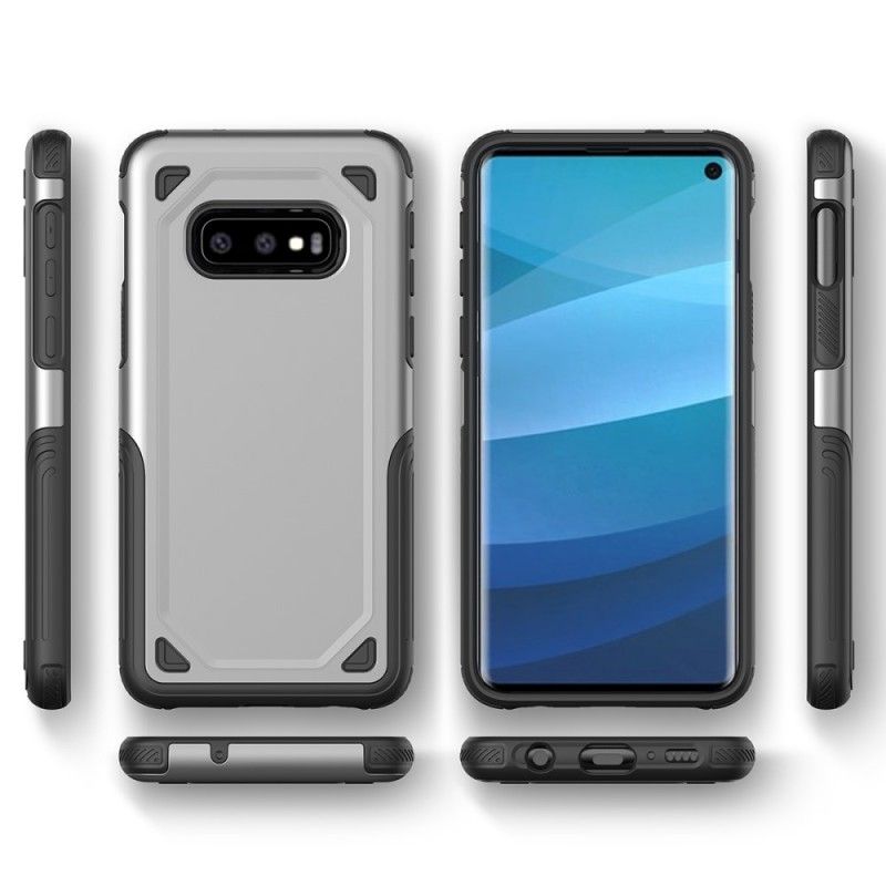 Futerały Samsung Galaxy S10e Różowe Złoto Ciemnoniebieski Efekt Metalu Premium