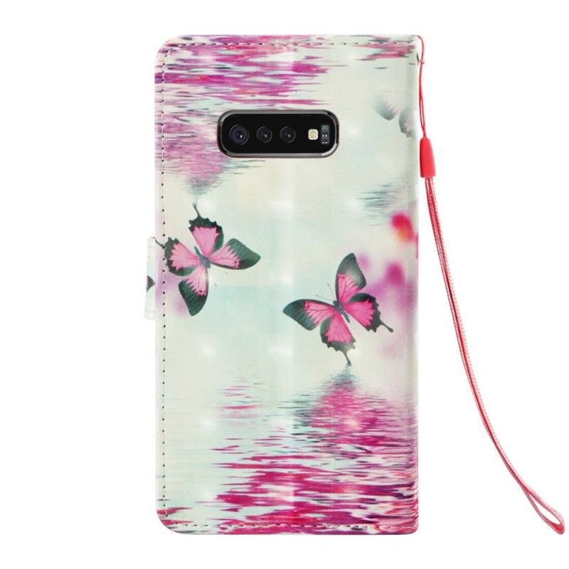 Obudowa Samsung Galaxy S10e Etui na Telefon Czerwone Motyle