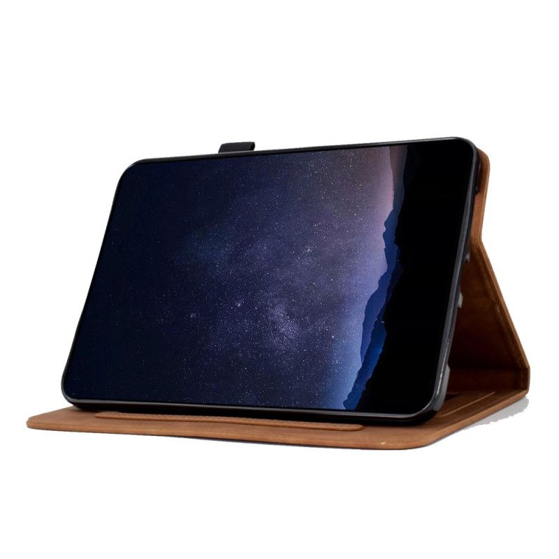 Etui Folio Do Samsung Galaxy Tab S11 Efekt Zamszowego Kwiatu I Motyla