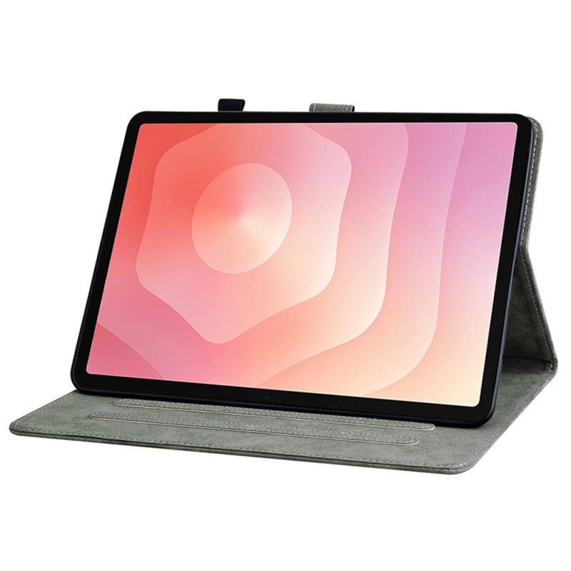 Etui Folio Samsung Galaxy Tab S11 Efekt Zamszu Vintage Etui Ochronne