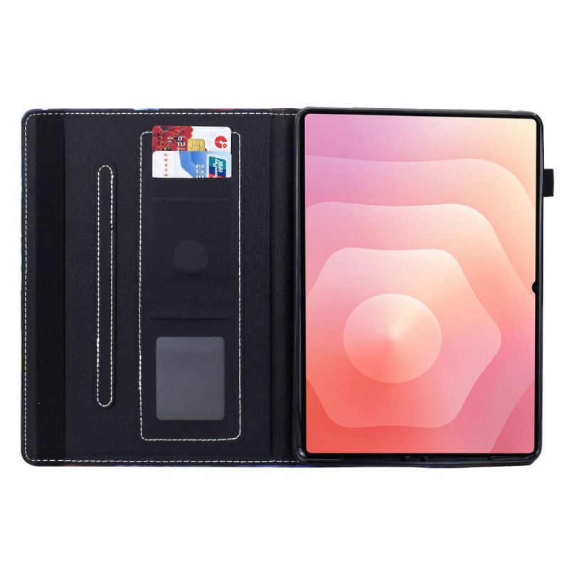 Etui Folio Samsung Galaxy Tab S11 Kolorowe Kwiaty I Motyle Etui Ochronne