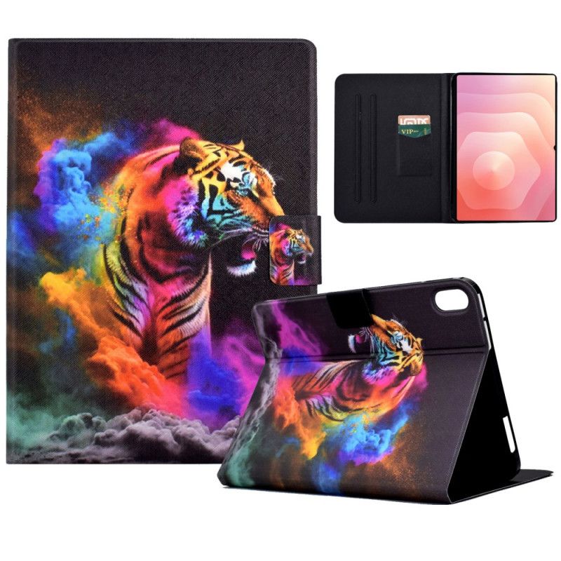 Etui Folio Samsung Galaxy Tab S11 Kolorowy Tygrys Etui Ochronne