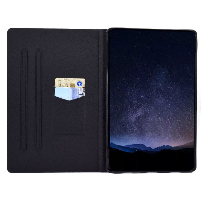Etui Folio Samsung Galaxy Tab S11 Złote I Kolorowe Motyle Etui Ochronne
