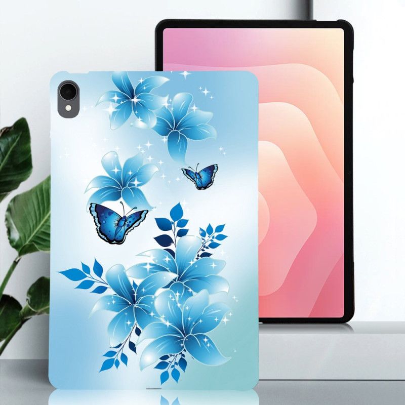 Etui Samsung Galaxy Tab S11 Małe Niebieskie Motyle Etui Ochronne