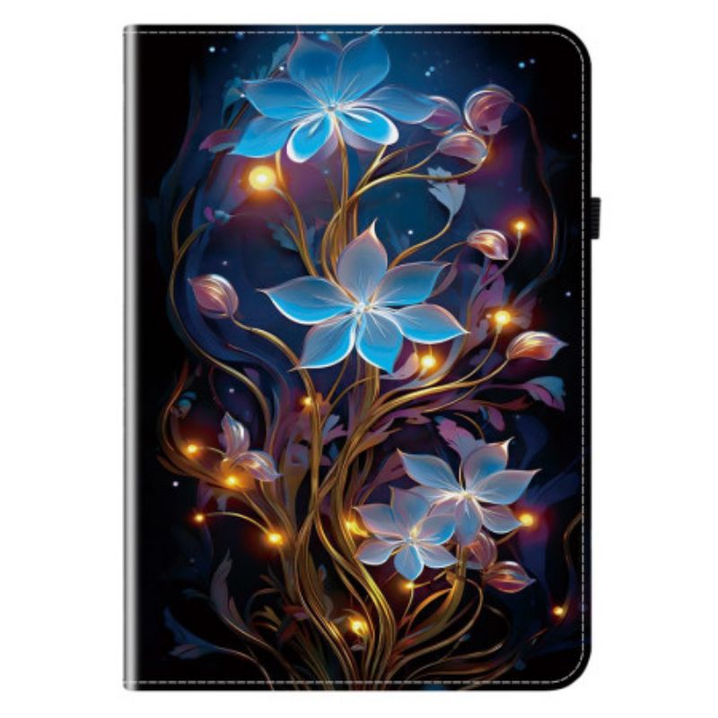 Etui Samsung Galaxy Tab S11 Niebieskie Kwiaty Etui Ochronne