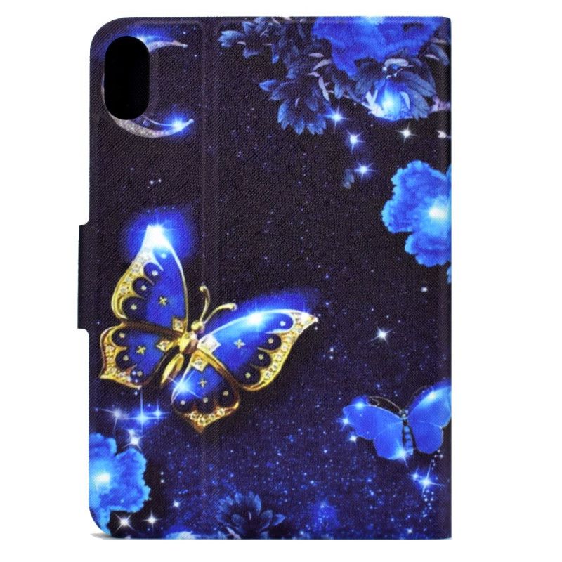 Pokrowce Samsung Galaxy Tab S11 Niebiesko-złoty Motyl