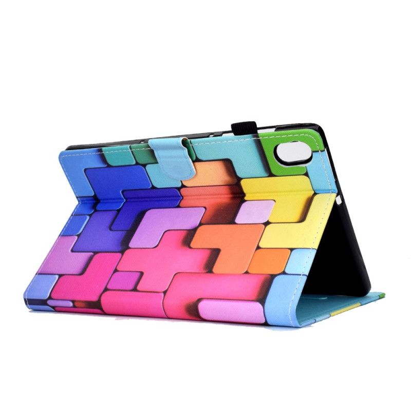 Skórzany Futerał Samsung Galaxy Tab S11 Etui Na Telefon Kolorowe Kwadraty