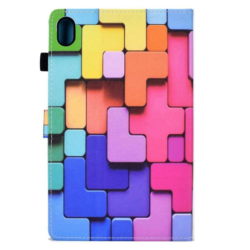 Skórzany Futerał Samsung Galaxy Tab S11 Etui Na Telefon Kolorowe Kwadraty