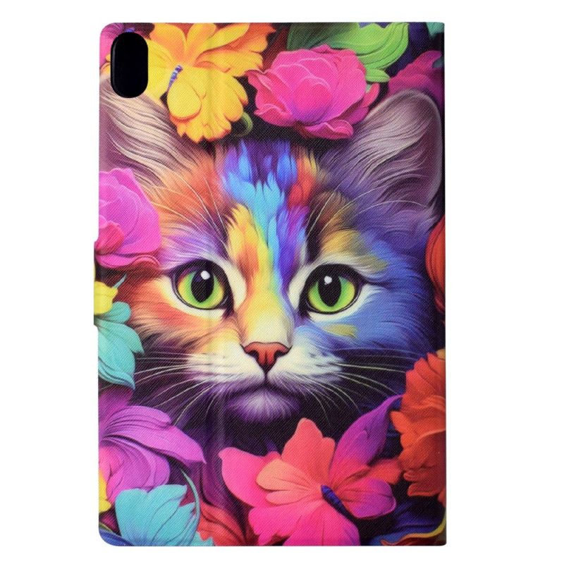 Skórzany Futerał Samsung Galaxy Tab S11 Etui Na Telefon Kolorowy Kot